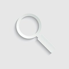 paper magnifying glass flat vector search icon