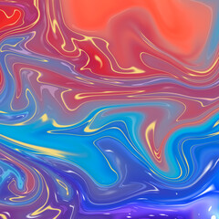 Colored Abstract Background with Liquid Marble Texture