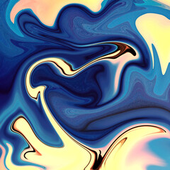 Colored Abstract Background with Liquid Marble Texture
