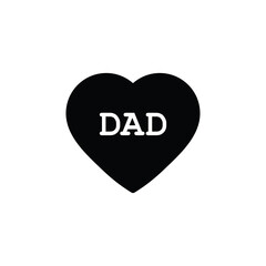 i love dad icon vector heart love sign
