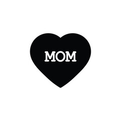 i love mom icon vector heart love sign