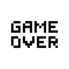 game over icon vector pixel text