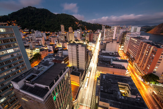 Cityscape - VitÔøΩ_ria, Brazil - Nightlights and Trails on the Sunset