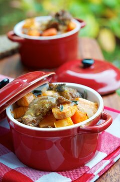 Seitan Sweet Potato Stew with Carrots and Apples