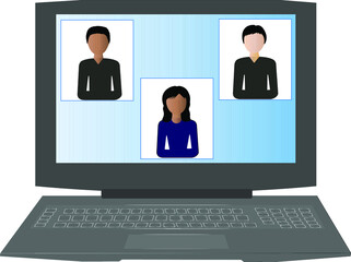 School students during online lesson. Applicable for Online education, Homeschooling, distance learning, Online Tutoring.