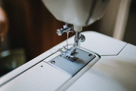 Sewing machine close up