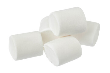 Marshmallow isolated on white background with clipping path and full depth of field