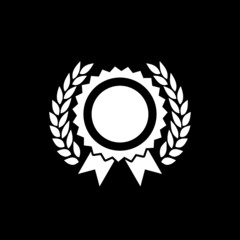 Award icon isolated on dark background