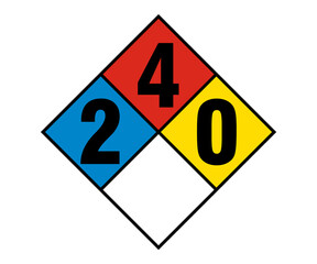 NFPA Diamond 2-4-0, Chemical safety sign vector, NFPA Diamonds sign
