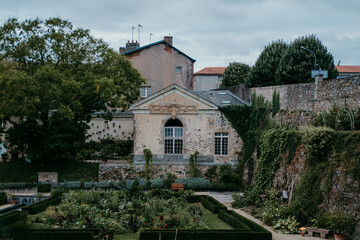 Fototapeta na wymiar french classical vegetable garden on a summer day