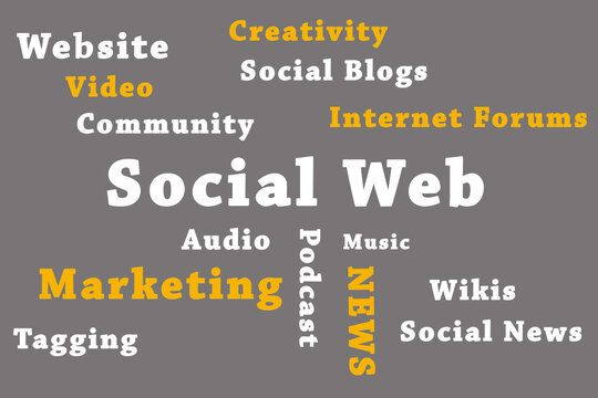Social Web written on gray background