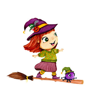 witch on a broom