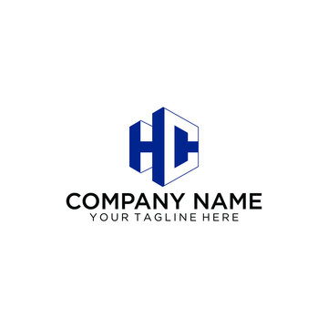 Premium letter HC logo with an elegant corporate identity template