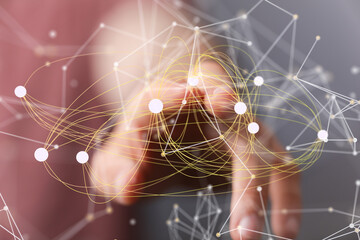 Digital Network and data concept.