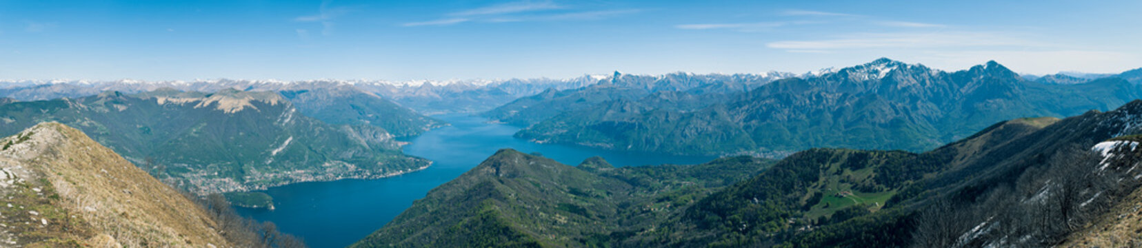 Lake Como aerial view.