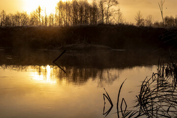 sunrise on the river