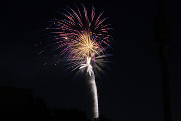 A beautiful display of fireworks at the 2019 Katy Mills firework show for July 4th