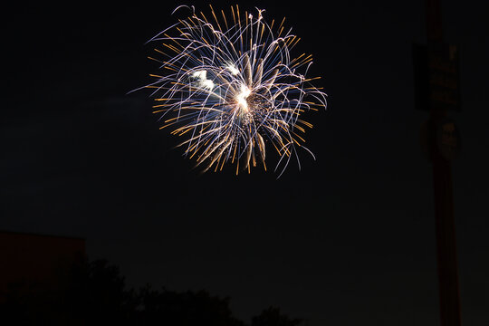 A Beautiful Display Of Fireworks At The 2019 Katy Mills Firework Show For July 4th