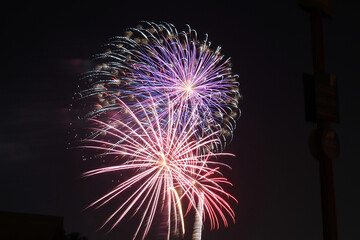 A beautiful display of fireworks at the 2019 Katy Mills firework show for July 4th