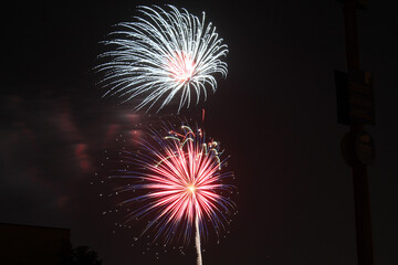 A beautiful display of fireworks at the 2019 Katy Mills firework show for July 4th