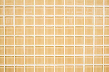 Yellow tile wall background and texture for concept design