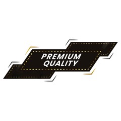 black and gold premium quality badge design
