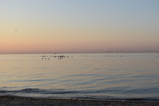 sunset on the beach