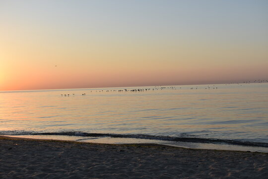 sunset on the beach