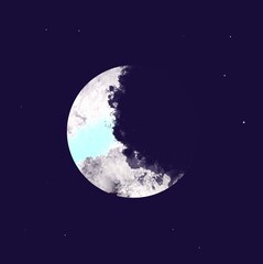 earth and moon