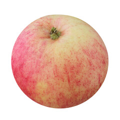 rustic apple isolated on white background with clipping path.