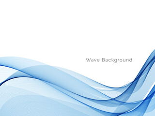 Blue wave concept background illustration