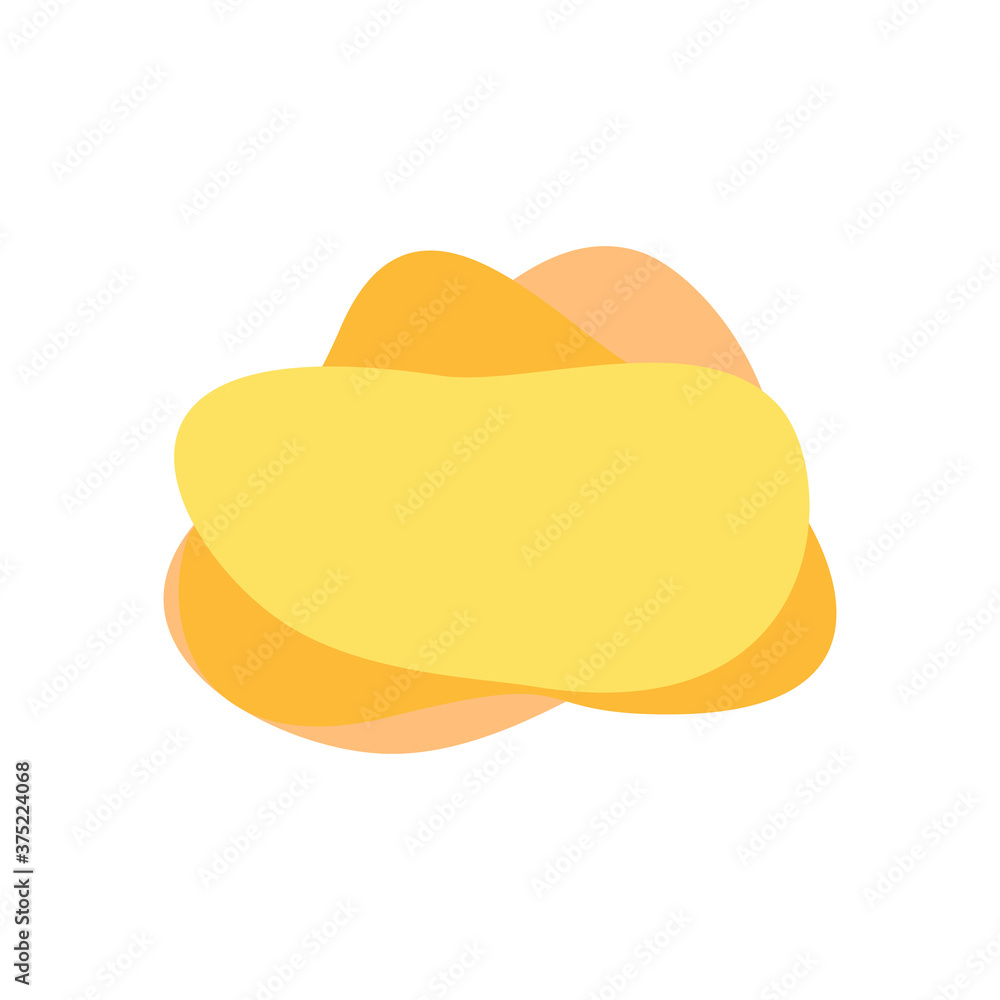 Poster orange fluid blob icon. vector 3d gradient geometric spot for banners and flyers. geometric shapes w