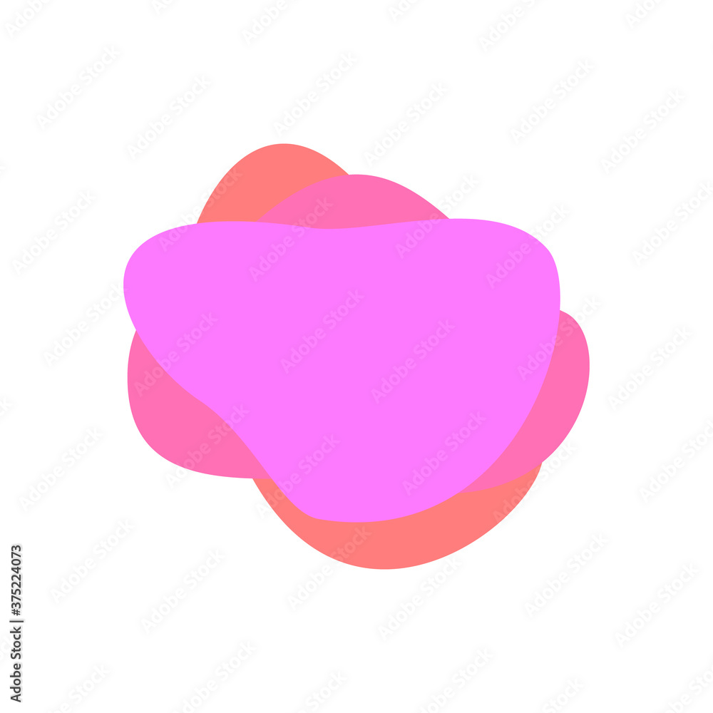 Poster pink fluid blob icon. vector 3d gradient geometric spot for banners and flyers. geometric shapes wit