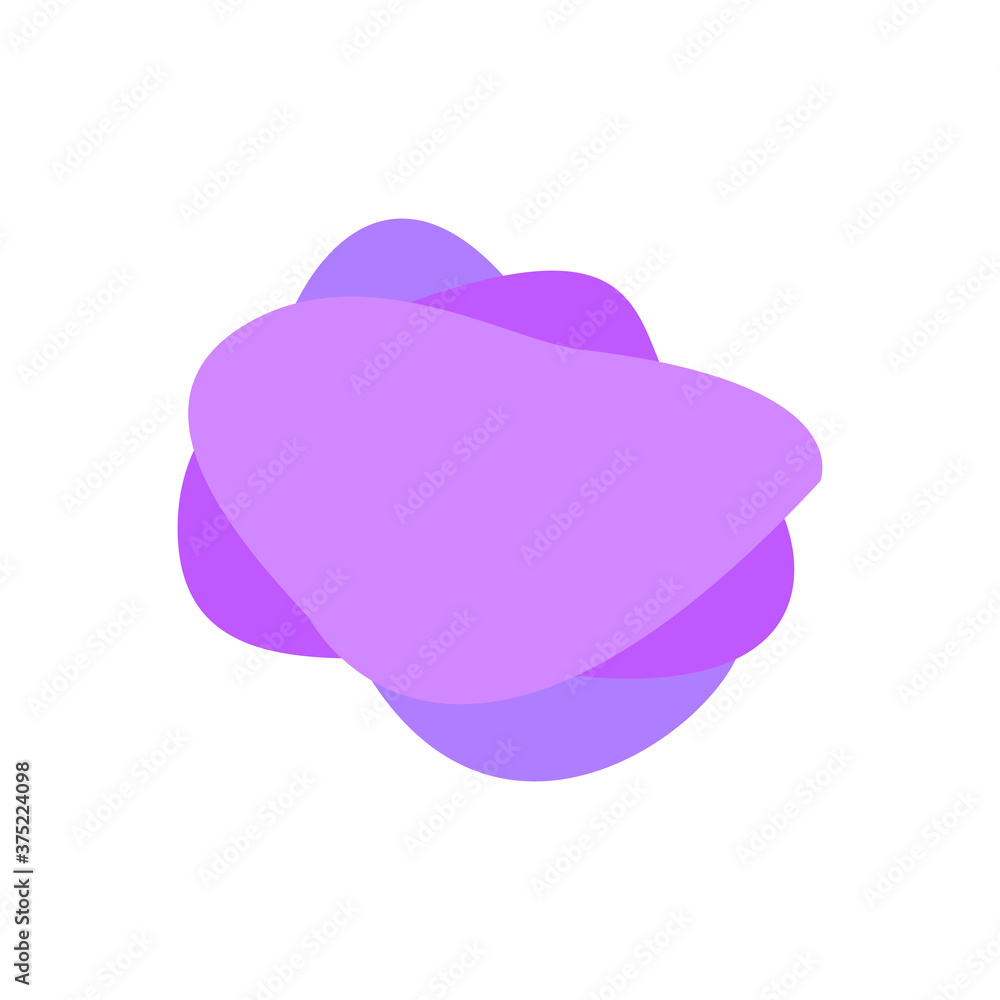 Poster violet blob icon. vector 3d gradient geometric spot for banners and flyers. geometric shapes with dy