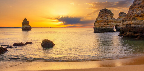 On Camilo beach at sunrise