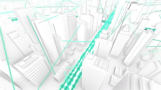 Connected city information highways and fractals pulse