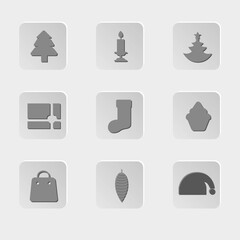 hotel icons set