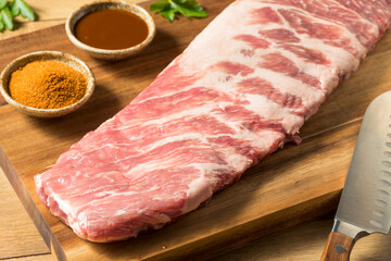 Raw St Louis Style BBQ Ribs