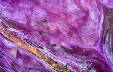 Crédence de cuisine en verre imprimé Lavende couleur lilas foncé texture macro charoite