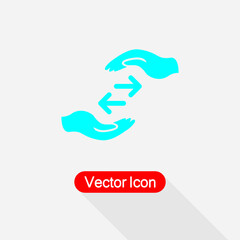Arrow On Hand Icon Vector Illustration Eps10