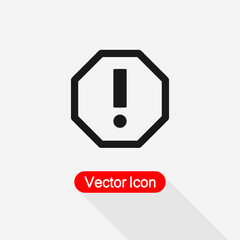 Fototapeta premium Attention Icon Vector Illustration Eps10