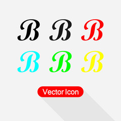 B Logo Icon Vector Illustration Eps10