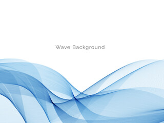 Fototapeta premium Blue wave concept background illustration
