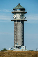 High Feldberg tower with the traditional bacon museum in the black forest