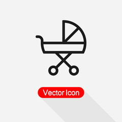 Baby Carriage Icon Vector Illustration Eps10