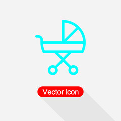 Baby Carriage Icon Vector Illustration Eps10