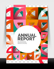 Obraz premium Business flyer annual report, circle and triangle shapes modern design