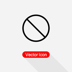 Ban Icon, Prohibition Icon, Forbidden Icon Vector Illustration Eps10