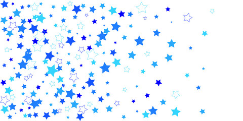 Shooting stars confetti. Multi-colored stars. Holiday background. Abstract texture on a white background. Design element. Vector illustration, EPS 10.	