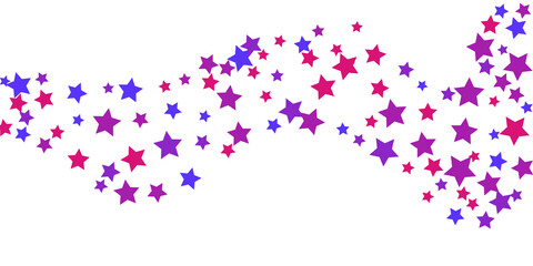 Shooting stars confetti. Multi-colored stars. Holiday background. Abstract texture on a white background. Design element. Vector illustration, EPS 10.	